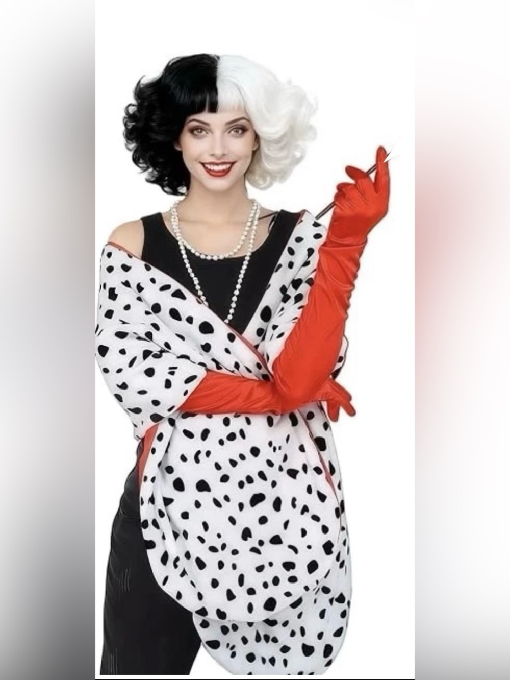 Cruella Deville Halloween Costume for Women 101 Dalmation NWOT Halloween Cosplay